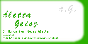 aletta geisz business card